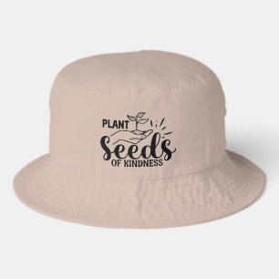 Cute kindness seeds word art gardening bucket hat