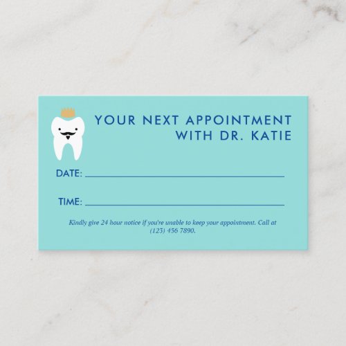 Cute King Tooth Pediatric Dentist Appointment