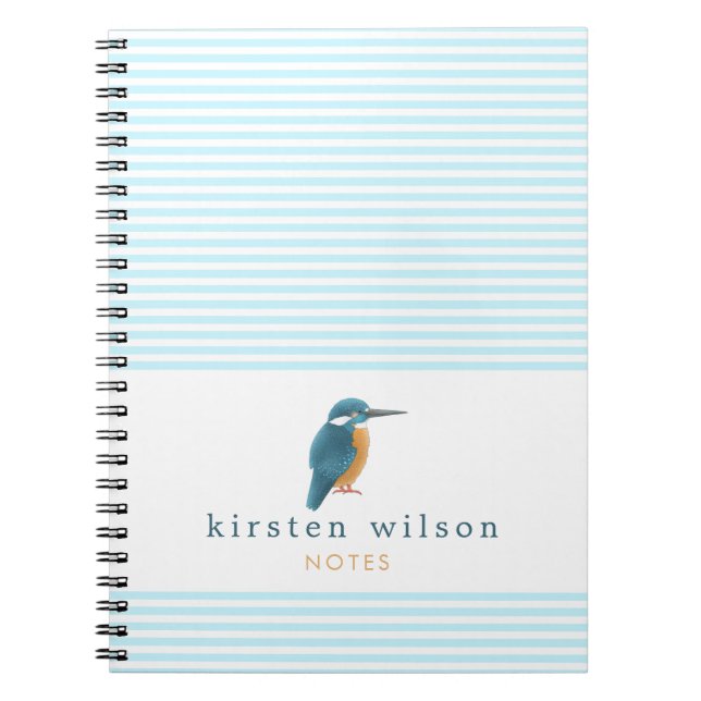 Cute Kingfisher - Personalized Notebook (Front)