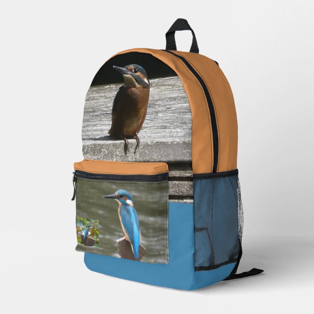 Cute Kingfishers Backpack (Back Corner Right)