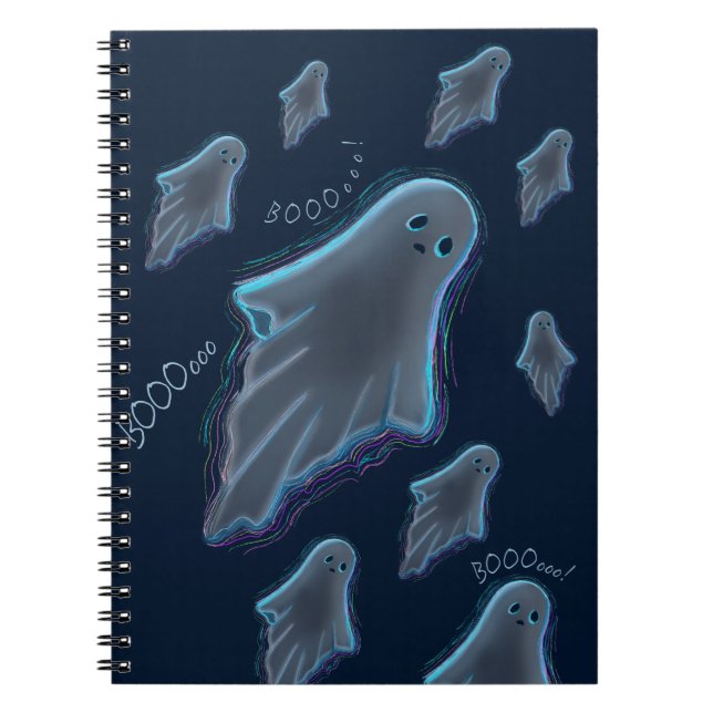 Cute KiniArt Ghost Notebook (Front)