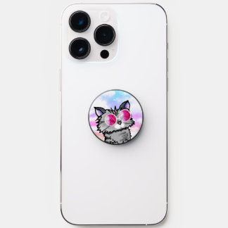 Cute KiniArt Tabby Cat PopSocket