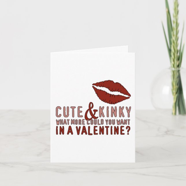 Cute & Kinky Valentine Lips Holiday Card (Front)