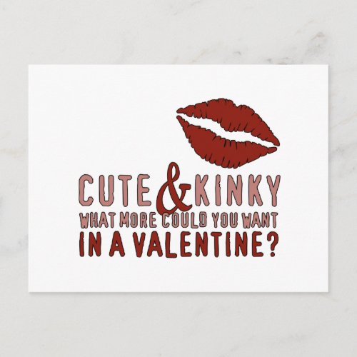Cute  Kinky Valentine Lips Holiday Postcard