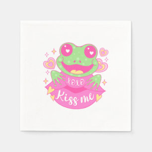 Cute Kiss Me Frog - Xoxo Napkins