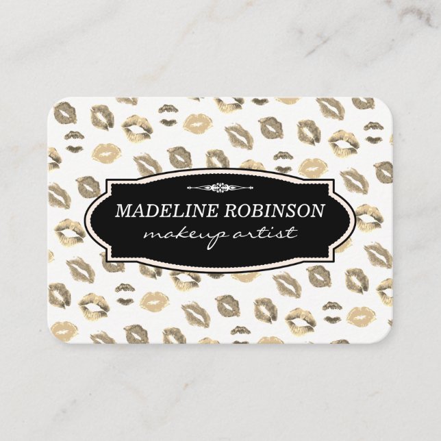 Cute Kiss Pattern / Appointment Card (Front)