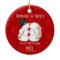 Cute Kissing Snowman First Christmas Ornament