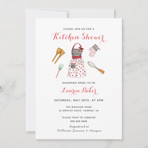 Cute Kitchen Bridal shower Invitation