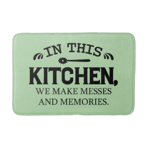 Cute kitchen messes memories bath mat