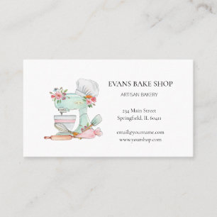 Cute Kitchen mixer bakery business card