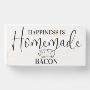 Cute Kitchen PIG Wooden Wall Art Wooden Box Sign