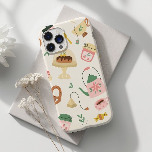 Cute Kitchen Tea Lovers Trendy Bakery Design Case_Mate iPhone 14 Pro Case