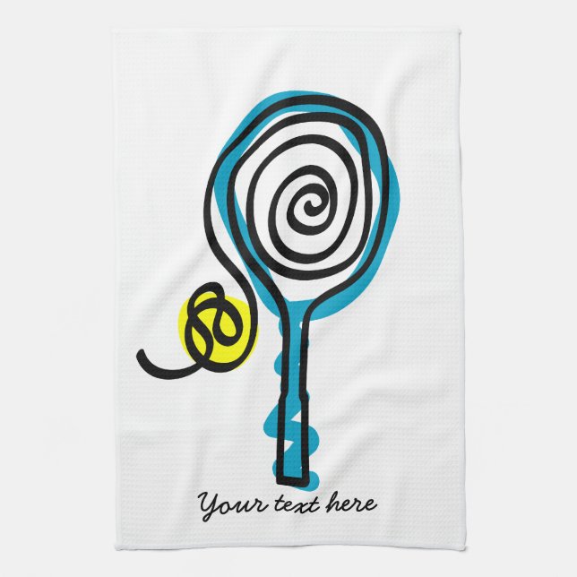Cute Kitchen towel for tennis player and coach (Vertical)