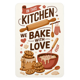 Cute Kitchen Wall Decor for Bakers Magnet