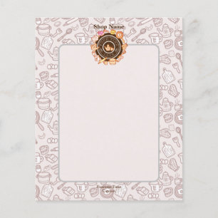 Cute Kitchenware Menu Brown Flyer