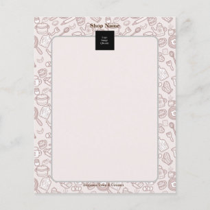 Cute Kitchenware Menu Brown Flyer