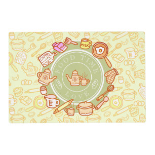 Cute Kitchenware Olive Placemat