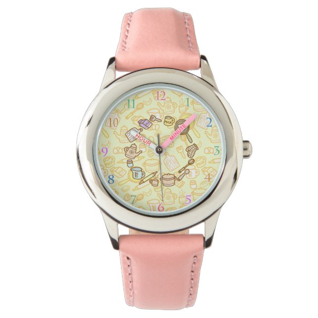 Cute Kitchenware Yellow  Watch (Front)