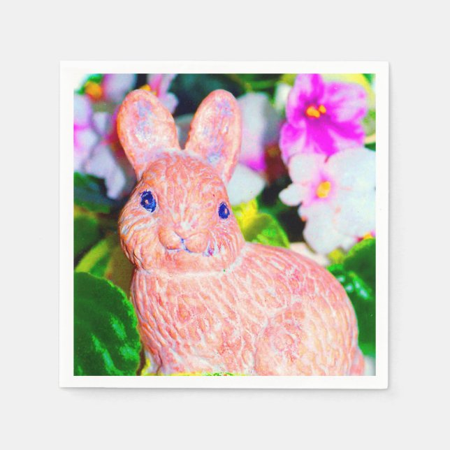 Cute Kitschy Bunny Rabbit  Napkins (Front)