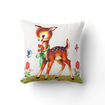 Cute Kitschy Deer Cushion