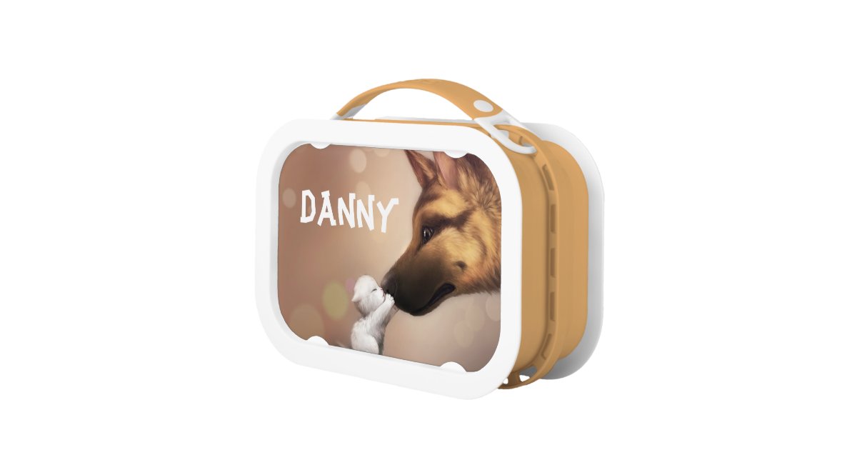 Cute Kitten And Dog Lunch Box Kids School Zazzle