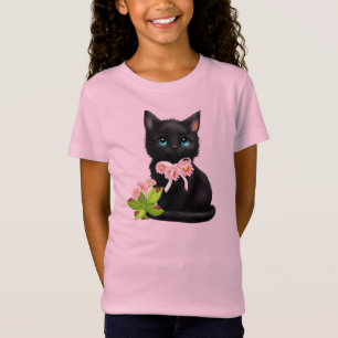 Cute Kitten and Ladybugs T-Shirt