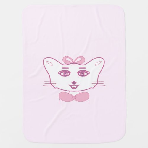 Cute kitten baby blanket