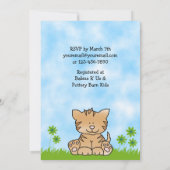 Cute Kitten Baby Shower Invitation (Back)
