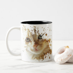 Cute Kitten Best gift for cat owners Two-Tone Coffee Mug