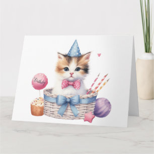 Cute Kitten Birthday Card