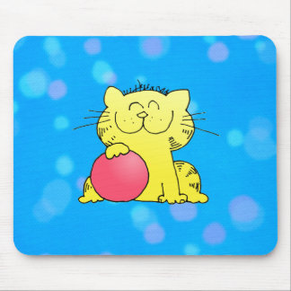 Cute Kitten Bowler Mouse Pad