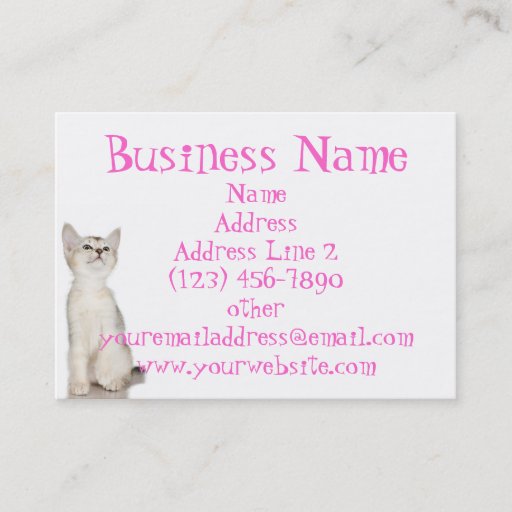 Customizable Cute Kitten Business Cards