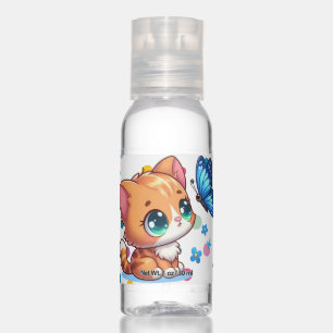 Cute kitten/cat & butterfly  hand sanitizer