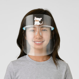 Cute Kitten Cat Kids' Face Shield