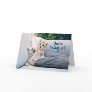 Cute Kitten Cat Farewell Card