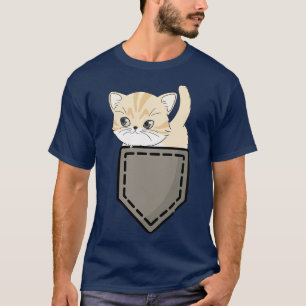 Cute kitten Cat in pocket I love cats 1 T-Shirt