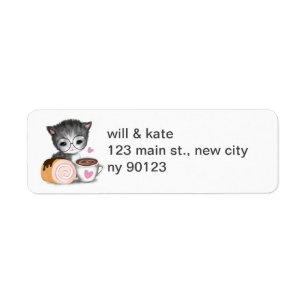 Cute Kitten Cat Return Address Labels