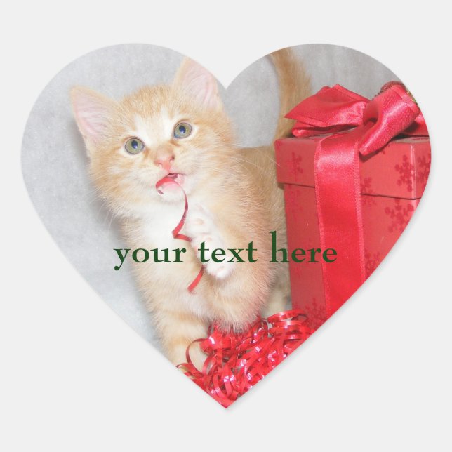 Cute Kitten Christmas Stickers (Front)
