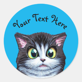 Cute Kitten Classic Round Sticker
