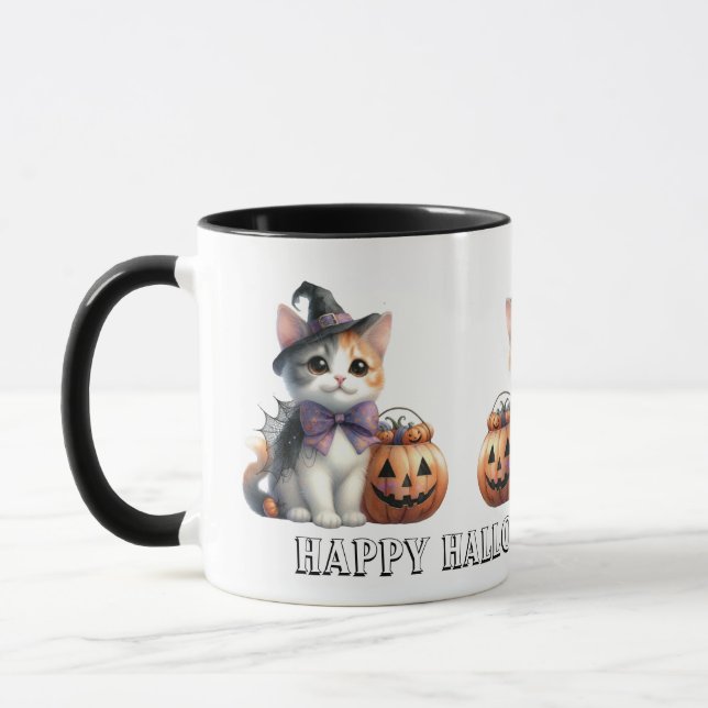 Cute Kitten Costume Cat Halloween Mug (Left)