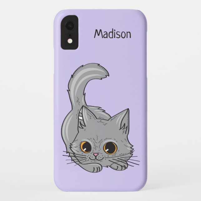 Cute Kitten custom name & color phone cases (Back)