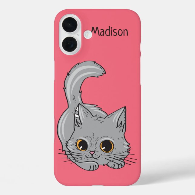 Cute Kitten custom name & color phone cases (Back)