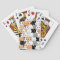 Cute kitten doodle seamless pattern Playing Cards