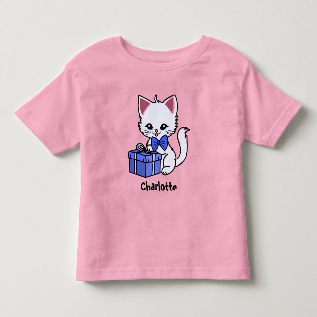 Cute Kitten drawing with Gift Toddler T-shirt (Front)
