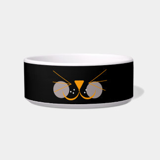 Cute Kitten Face Pink Orange Cartoon Bowl