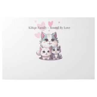 Cute Kitten Family Bound By Love Adorable Cat Gallery Wrap