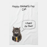 Cute Kitten Father's Day Kitchen Towel
