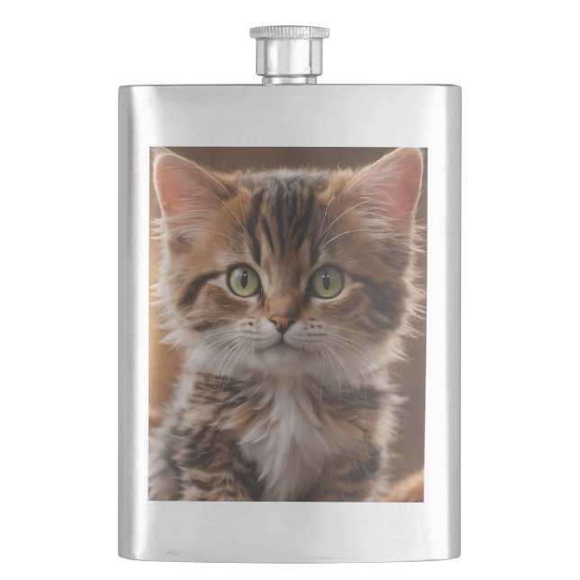 Cute Kitten  Flask (Front)