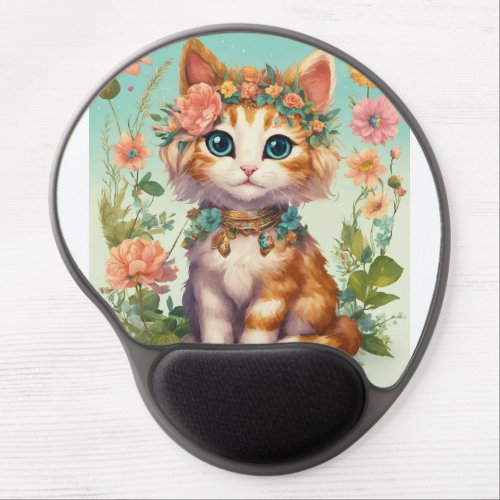Cute kitten gel mouse pad