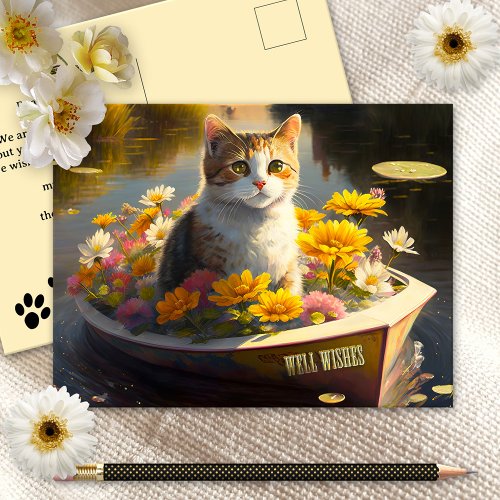 Cute Kitten Get Well Soon Postcard